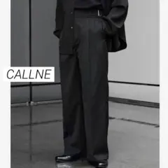 CALLNE 2タックドレープグルカスラックス　ボトムス　ブラック　L