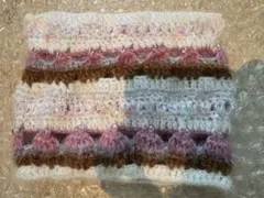 猫耳ニット帽　カップケーキ柄　ハンドメイド