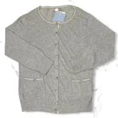 土曜終了】新品タグ付ヒューマンウーマン コットン100% カーディガン グレー