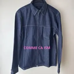 COMME CA ISM ダークデニム ジッパー付き長袖シャツ メンズMのサムネイル