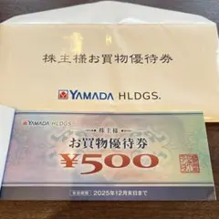 YAMADA HLDGS. お買物優待券 ¥500 ✖️４枚