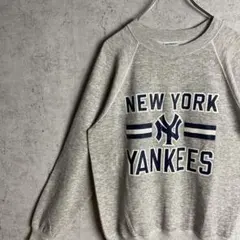 80s' USA製 ヘインズ MLB ヤンキース スウェット トレーナー 古着