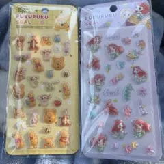 ぷくぷくシール くまのプーさんとリトルマーメイド