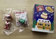 【未使用】ペコちゃん クリスマス マスコットチャーム　シール付き