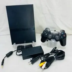 動作品　PS2 SCPH-70000 本体 一式 コントローラー 薄型