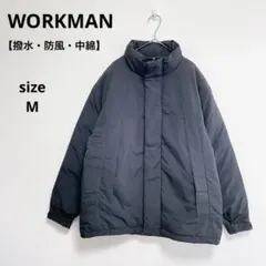 ワークマン ワークマン女子 ミルパデッドオーバージャケット 中綿 撥水 防風 黒