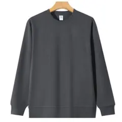 ダークグレー クルーネック スウェット