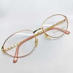 【未使用品】Christian Dior メガネ 眼鏡フレーム ロゴ ゴールド