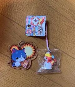 妖怪ウォッチ　ジバニャンご当地ストラップ　と　フユニャンアクリルキーホルダー