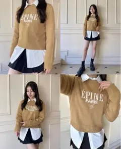 epine ニットセーター　キャメルのサムネイル