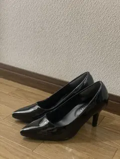 【極美品】アミアミ 走れるパンプス 7cmヒール [22.5-23] [黒]
