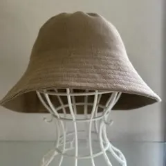 ベージュ バケットハット シンプルデザイン