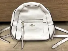 再値下げ！COACH ミニ2wayリュック ショルダー レザー ホワイト
