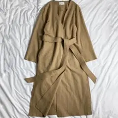 美品　ユナイテッドアローズ　スムーススリットロングアウター　キャメル　M