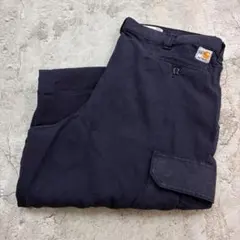 き*婚様 Carhartt　ワークパンツ　カーゴパンツ　W39 L28　ネイビー
