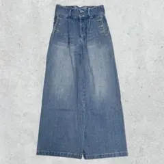 Camphor Wood wide baggy sailor denim