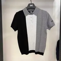 PXG 半袖ポロシャツ ブラック グレー　レディース　ゴルフウェア