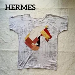 HERMES エルメス 馬柄 プリント Tシャツ Echec au Roiのサムネイル