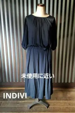 ネイビー　INDIVI　ワンピース