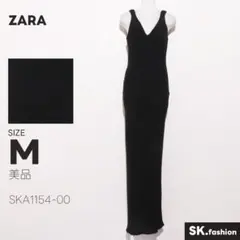 美品 ZARA ワンピース マキシ丈　ノースリーブ　ストレッチストラップ　結婚式