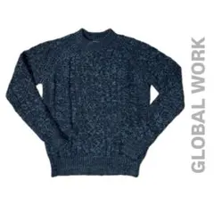 GLOBAL WORK グローバルワーク 編み込みニットセーター
