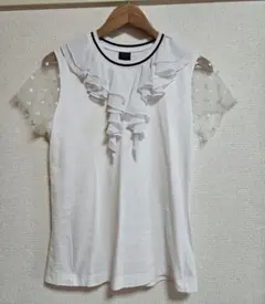 PINKO フリル装飾 ドット柄 半袖Tシャツのサムネイル