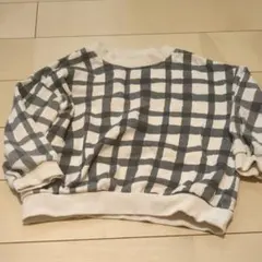 トレーナー チェック柄 長袖 キッズ 子供服　teteatete