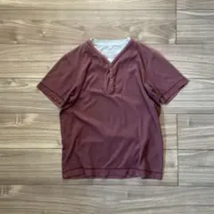 【レア】00s OLD UNIQLO ヘンリーネック サーマル レイヤードT短丈