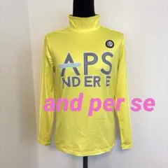 and per se アンパスィ モックネック 長袖Tシャツ ゴルフ インナー
