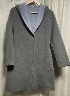 美品✨　ユニクロ　ダブルフェイスフーデットコート