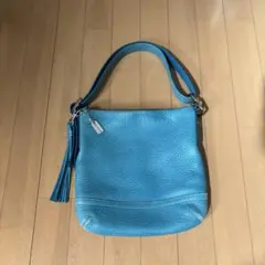COACH 2way 牛革ショルダーバッグ タッセル付き