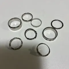 指輪 8点セット シルバーカラー