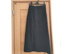 ロング丈 タイトスカート ブラックのサムネイル