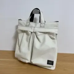極美品　ポーター STYLE スタイル ヘルメットバッグ Sサイズ ホワイトのサムネイル