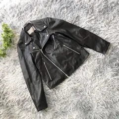 ユナイテッドアローズ【S相当】大人気 ダブルライダース ジャケット ラムレザー