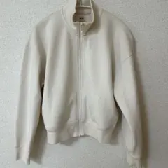 UNIQLO ドライスウェットリラックスブルゾン　ユニクロ　オフホワイト　M