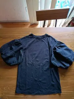 THE SHOP TK　キッズ パフスリーブ Tシャツ ブラックのサムネイル
