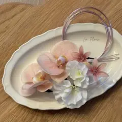 和装　髪飾り　ヘッドパーツ　胡蝶蘭　ウェディング　成人式　卒業式　浴衣　前撮り