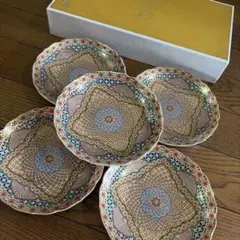 未使用 前畑陶器 庫山窯 金彩七宝紋 深皿揃 5枚 | Mercari