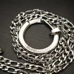超美品】GUCCI レクタングル チェーン ネックレス 男女兼用 SV925