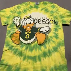 オレゴン大学×ディズニー ドナルドダック タイダイTシャツ　アメリカ限定