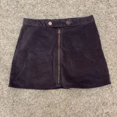 Zara Girls ダークパープル コーデュロイ ミニスカート 11/12