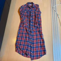 チェック シャツワンピース