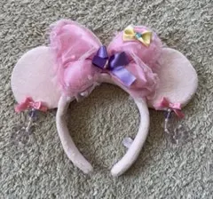 ディズニー　ミニー　カチューシャ　イヤリング　ピンク