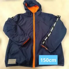 150cm möbus フード付きジャンバー ネイビー/オレンジ