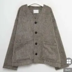 nugu モヘアライクポケットカーディガンopt taro