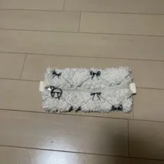 リボン柄ポーチ