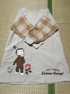 おさるのジョージ長袖エプロン　学研