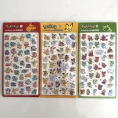 【韓国限定】【正規品】ポケモン シール 3D バブルステッカー ©マーク 3枚
