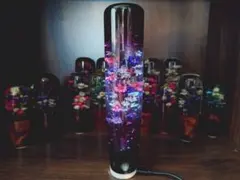 オリジナル水中花シフトノブ15cmラメLED紫×赤×白 デコトラ軽トラ旧車 